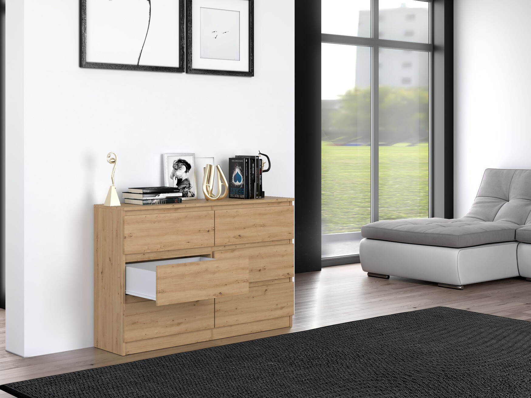 Komoda Elbvelu 103 (Zanatski hrast)