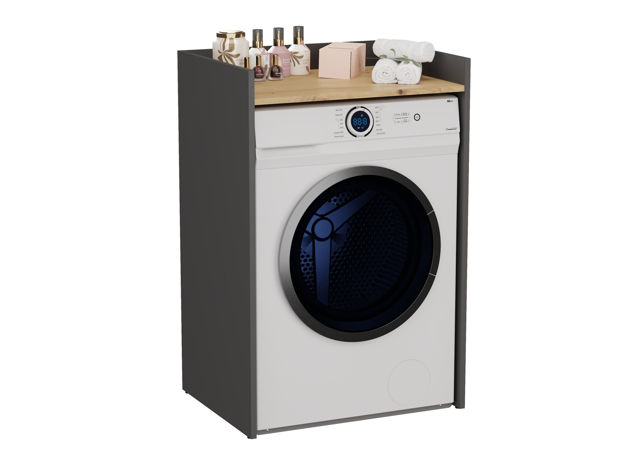 Ormarić za kupatilo Balelbo 102 (Antricit (ugalj) + Zanatski hrast)