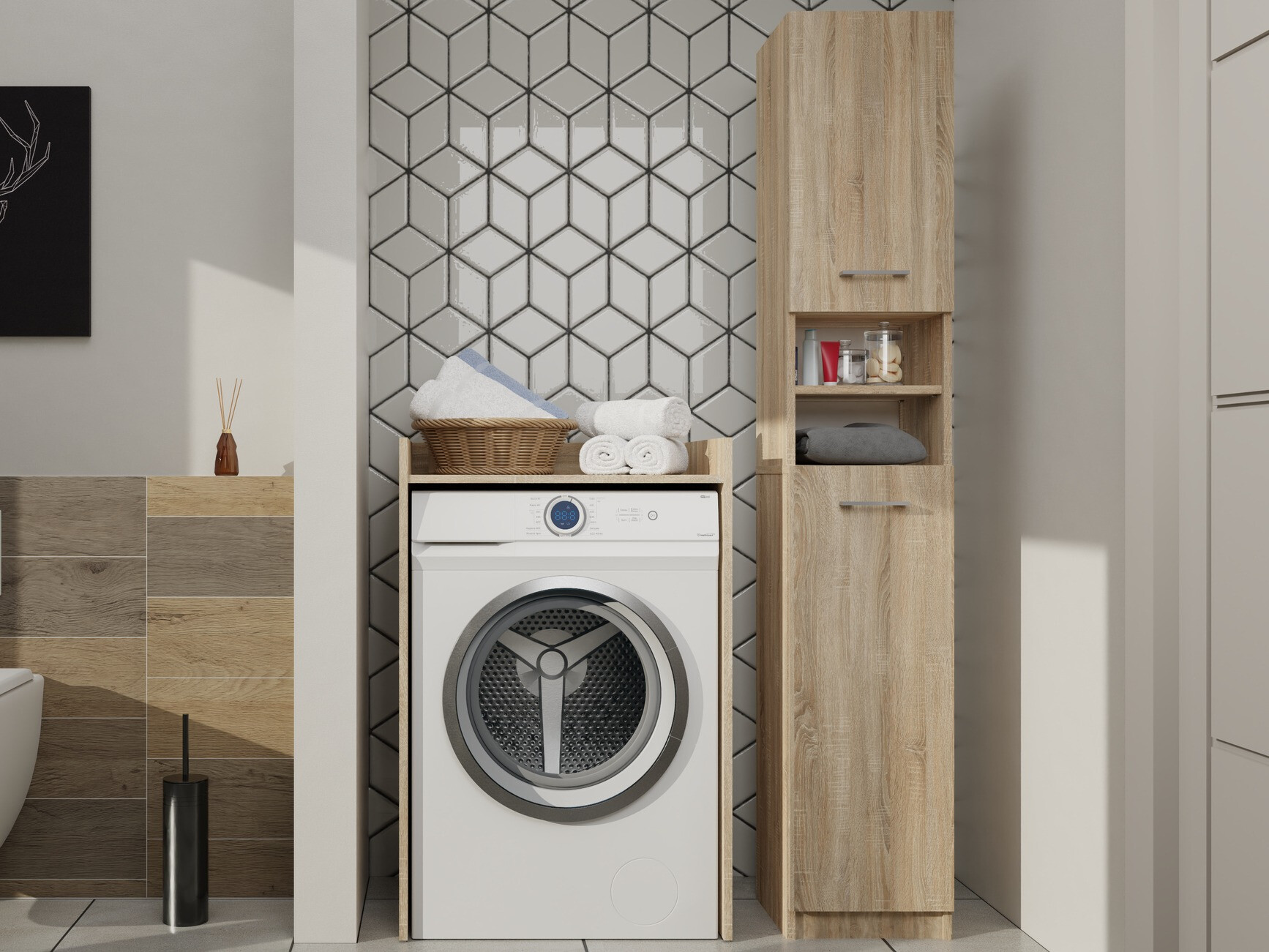 Ormarić za kupatilo Balelbo 102 (Sonoma hrast)