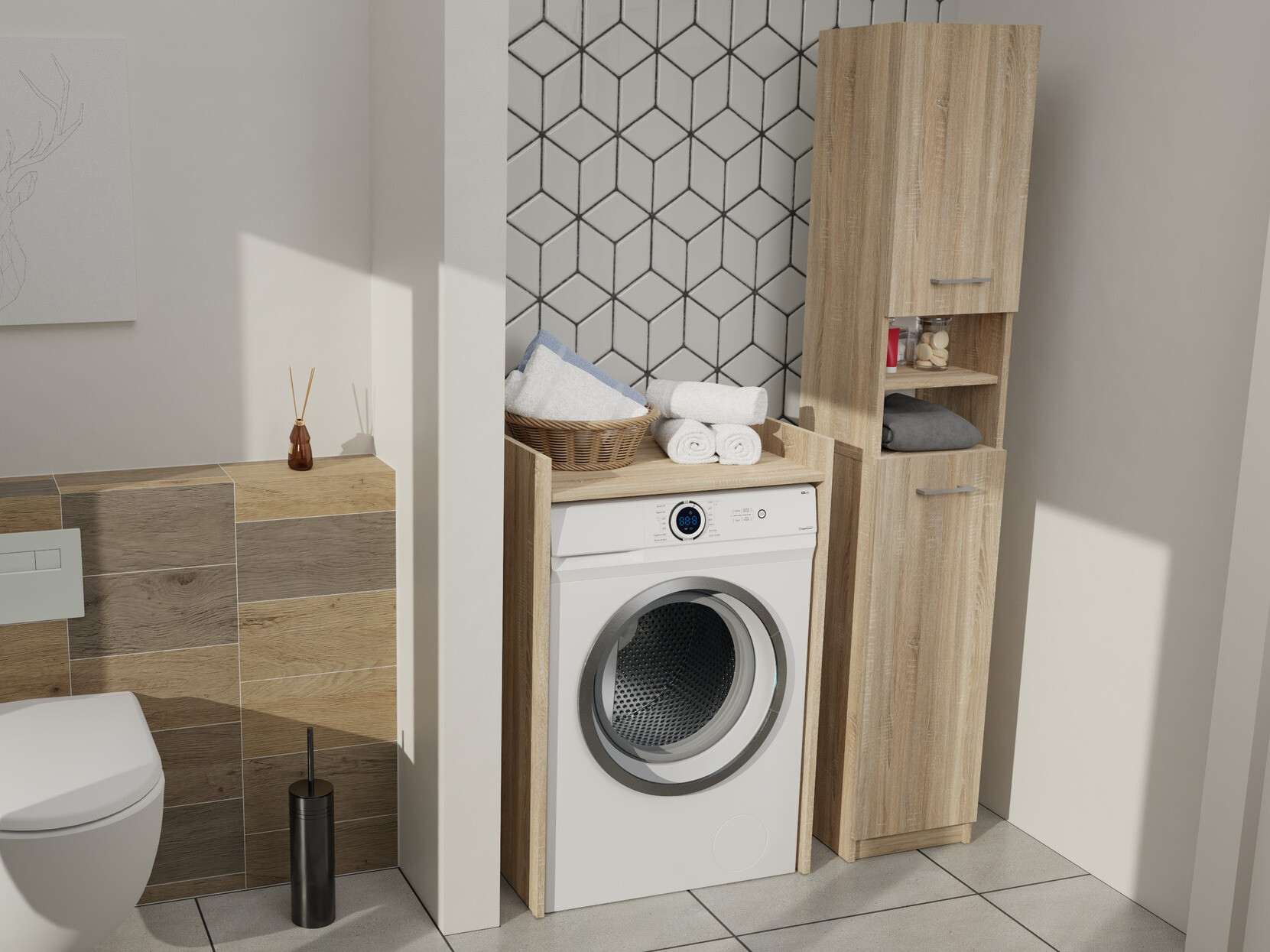 Samostojeći kupatilski ormarić Balelbo 102 (Sonoma hrast)