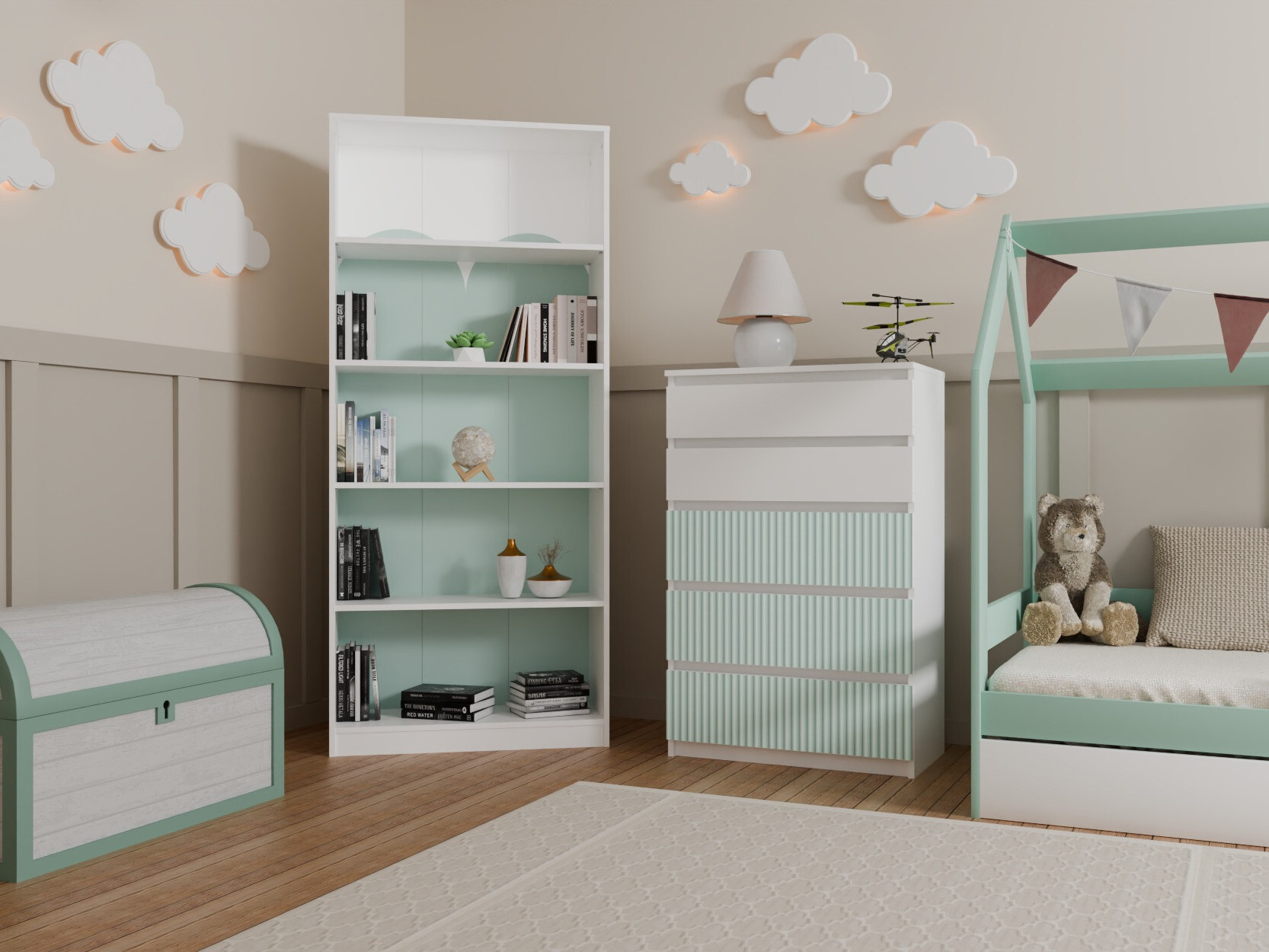 Komoda Mortore 100 (Svetla menta)