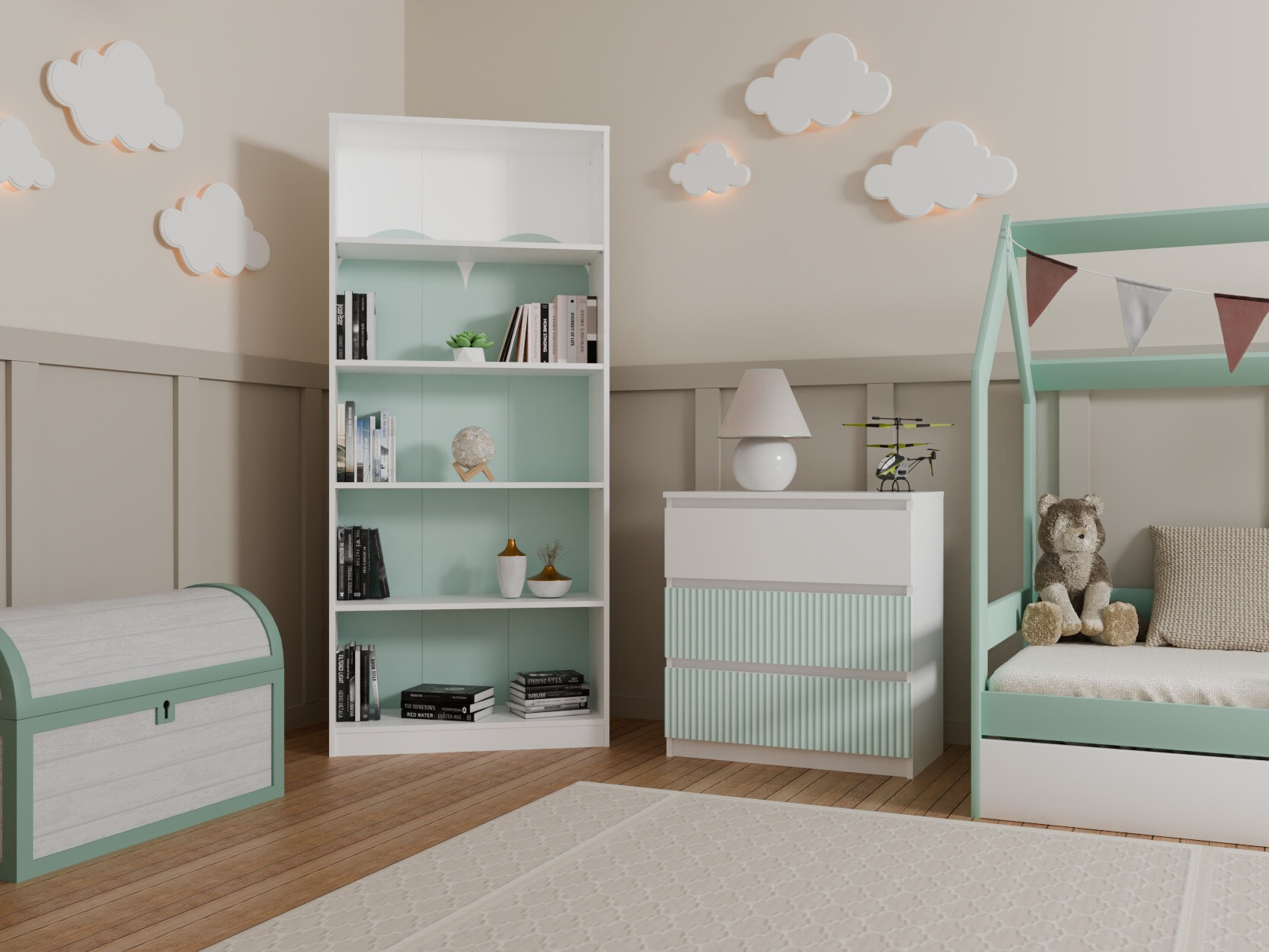 Komoda Mortore 102 (Svetla menta)