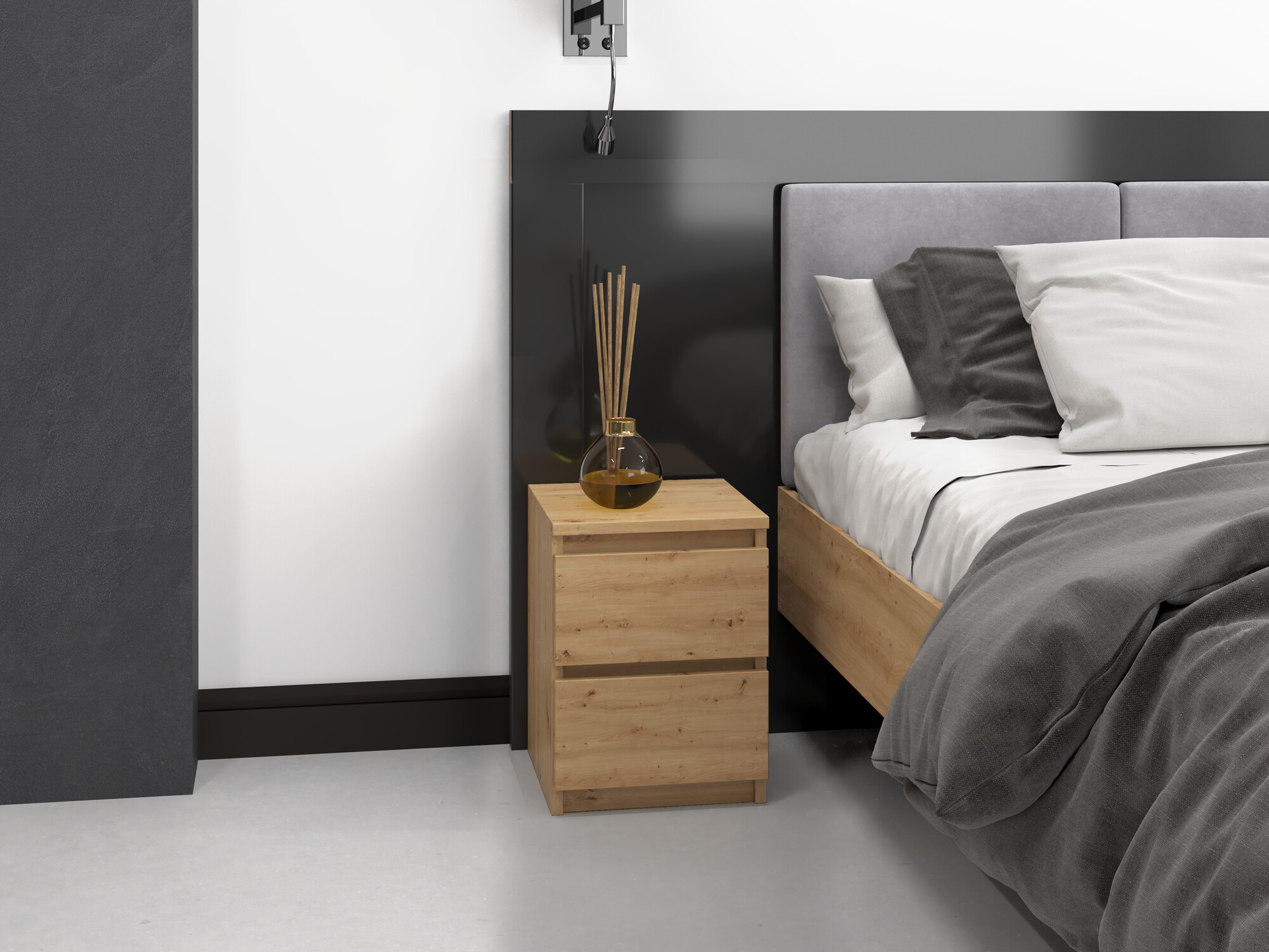 Noćni ormarić Elbvelu 107 (Artisan hrast)