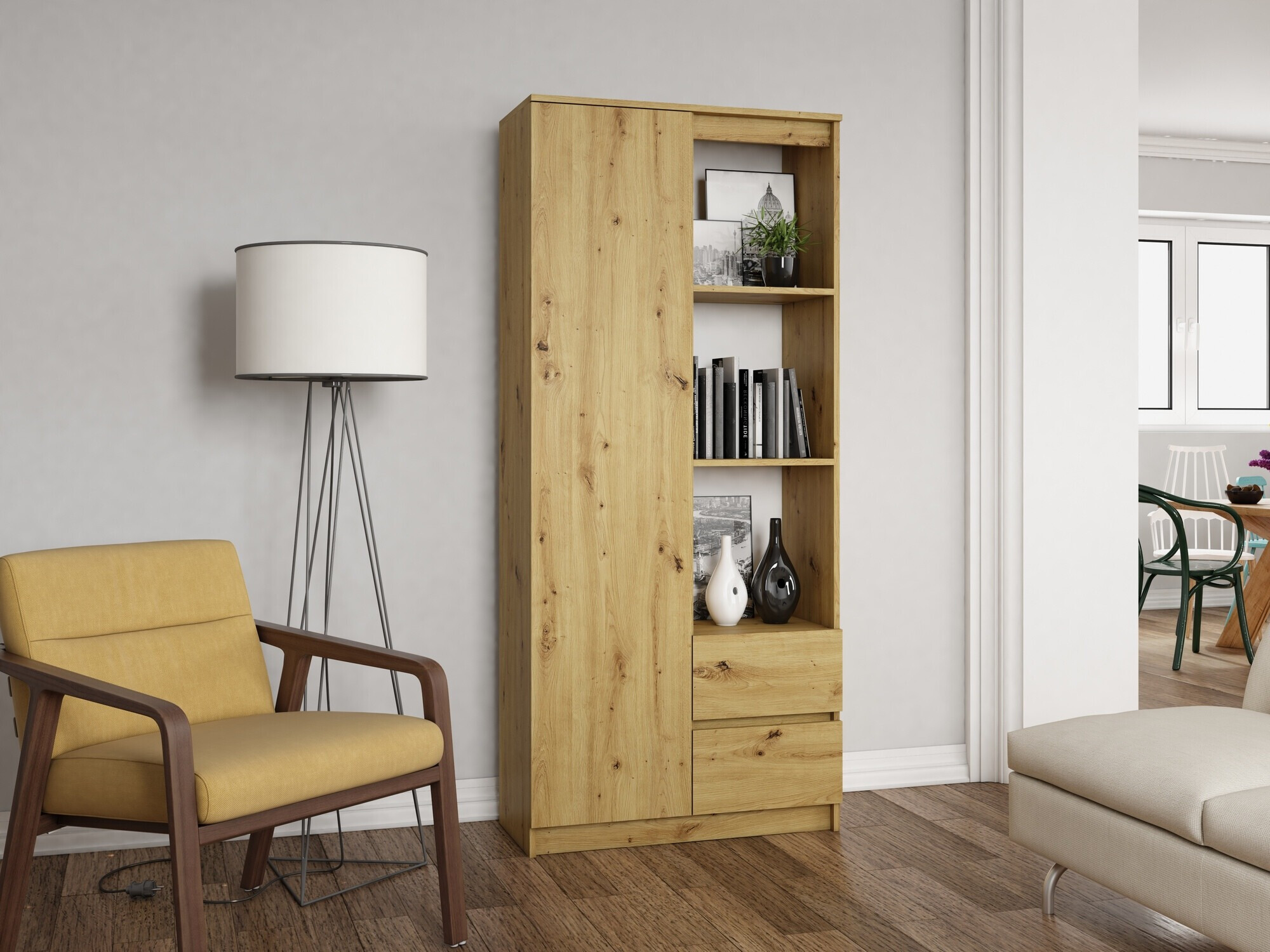 Polica Mandeville 182 (Zanatski hrast)