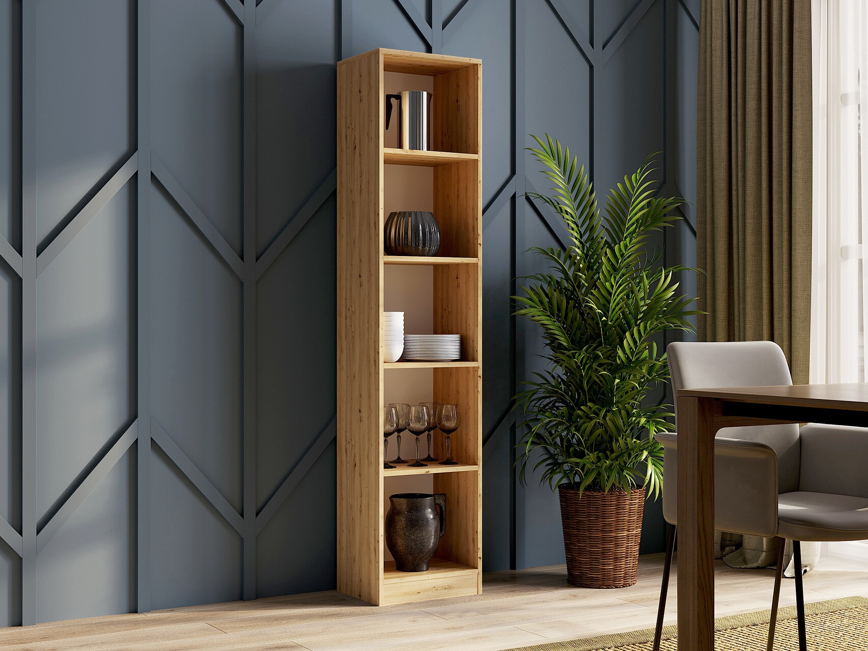 Polica Mandeville 183 (Zanatski hrast)