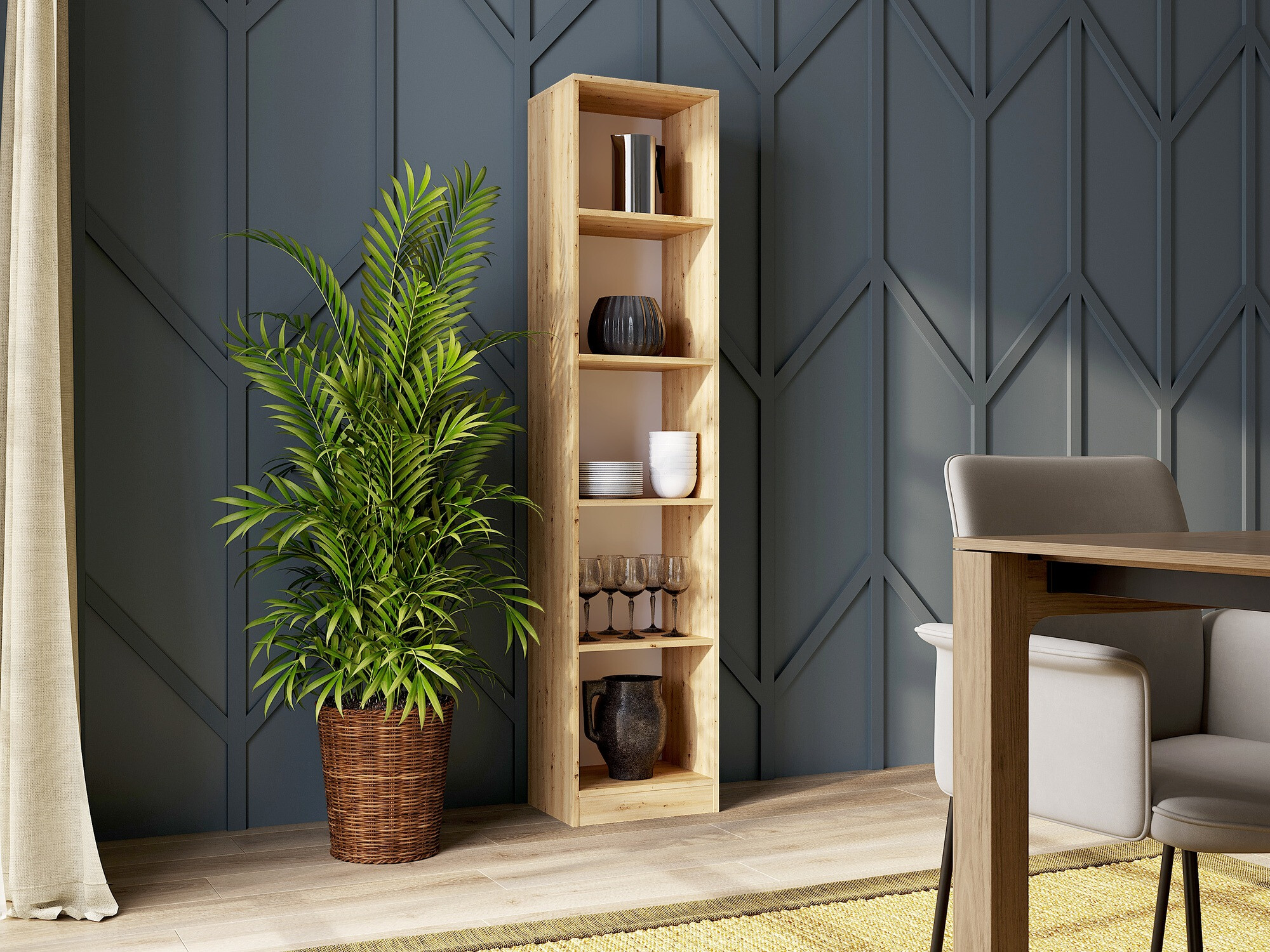 Polica Mandeville 183 (Zanatski hrast)