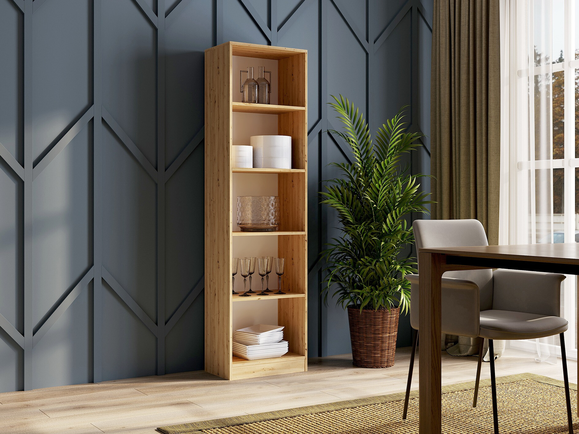 Polica Mandeville 188 (Zanatski hrast)