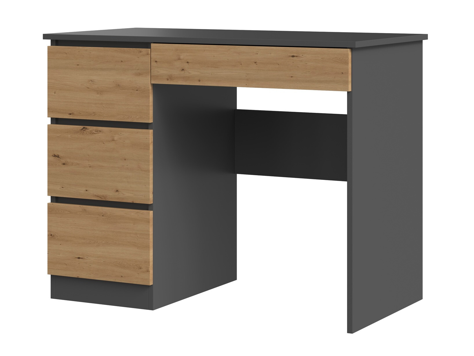 Kancelarijski sto Elbvelu 108 (Antricit (ugalj) + Zanatski hrast)