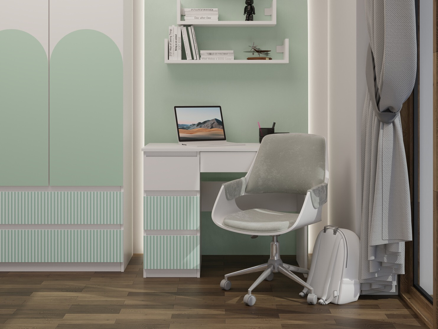 Kancelarijski sto Mortore 104 (Svetla menta)