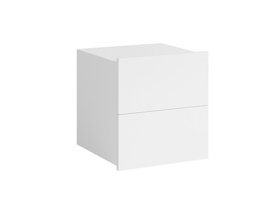 Noćni ormarić Tivdalu 127 (Belo + Sjajno belo)