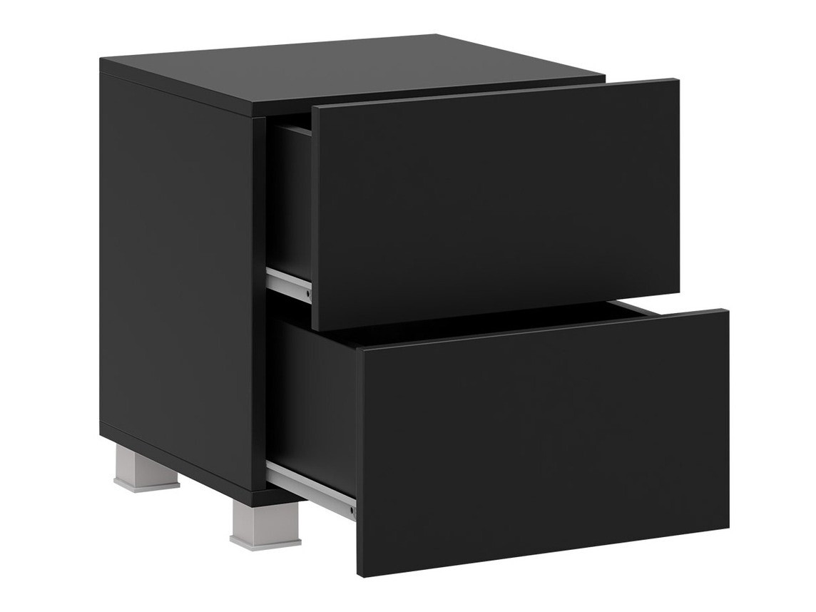 Noćni ormarić Tivdalu 127 (Belo + Sjajno belo)