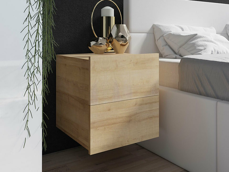 Noćni ormarić Tivdalu 127 (Zlatni hrast)