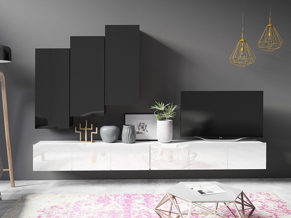 Set za dnevnu sobu Tivdalu 131 (Belo + Crno)