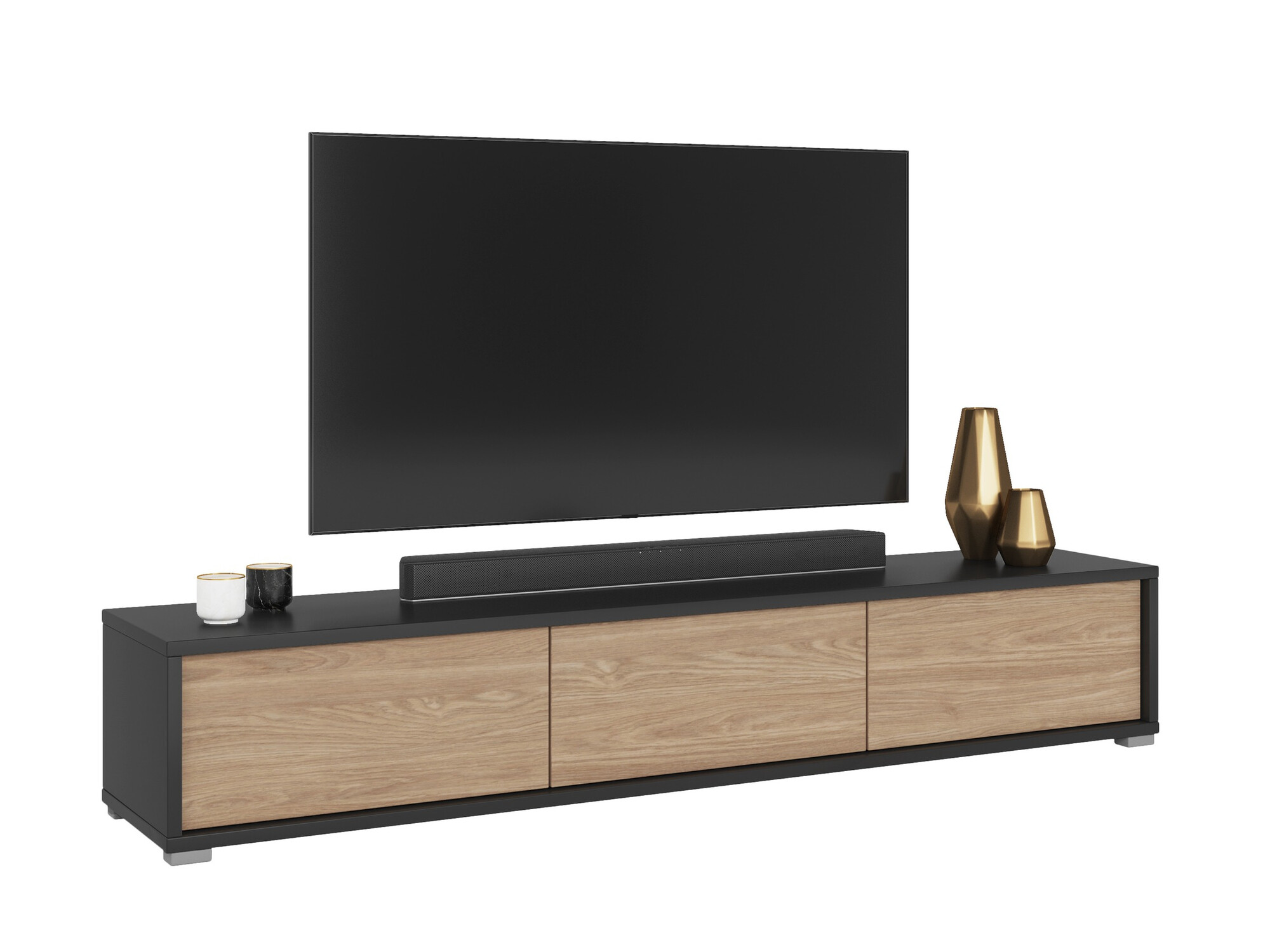 TV komoda Austin 324 (Antracit + Hrast)