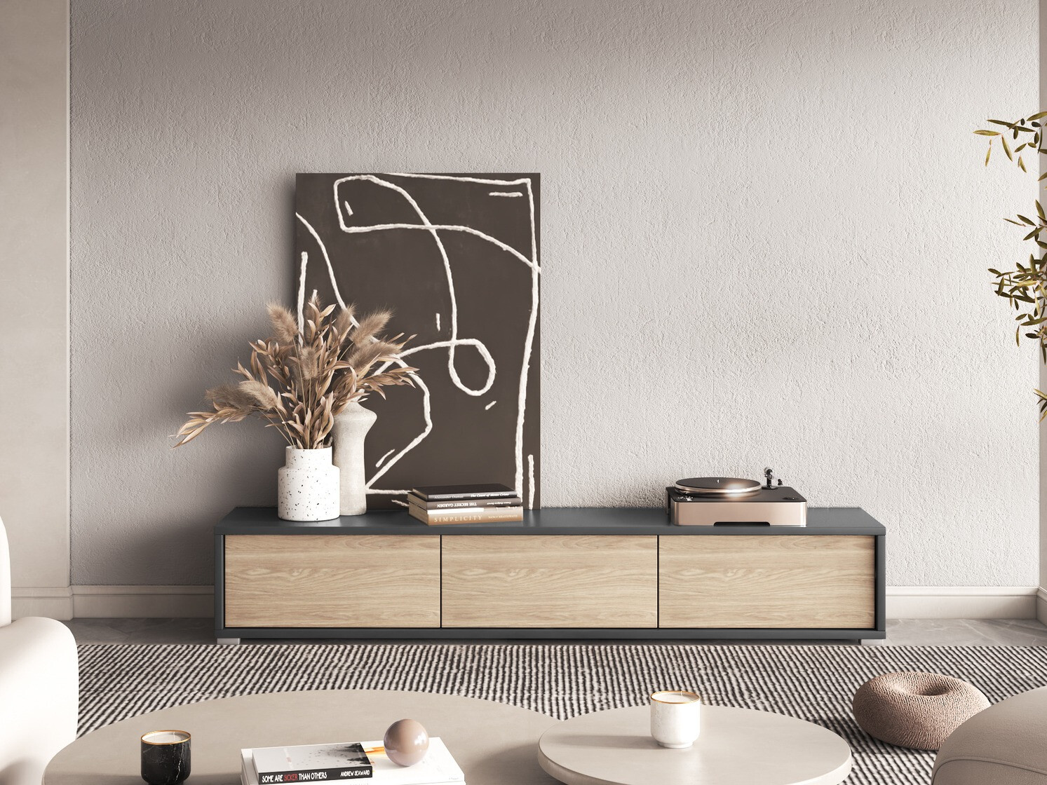 TV sto Austin 324 (Antricit (ugalj) + Hrast)