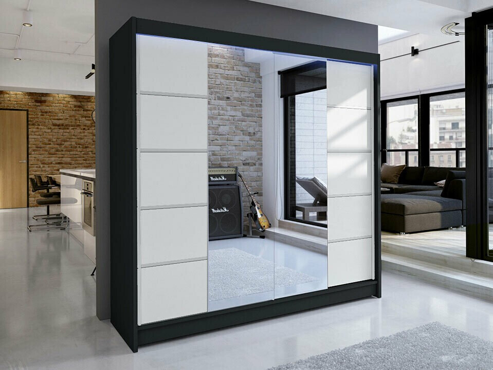 Ormar Closico Cavaris V (Crno + Belo)