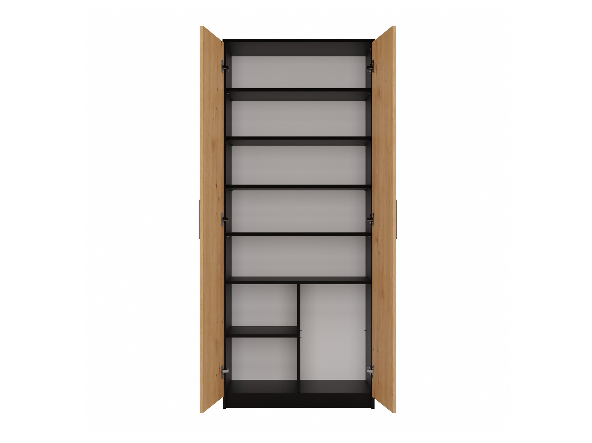 Polica Mandeville 196 (Antracit + Artisan hrast)