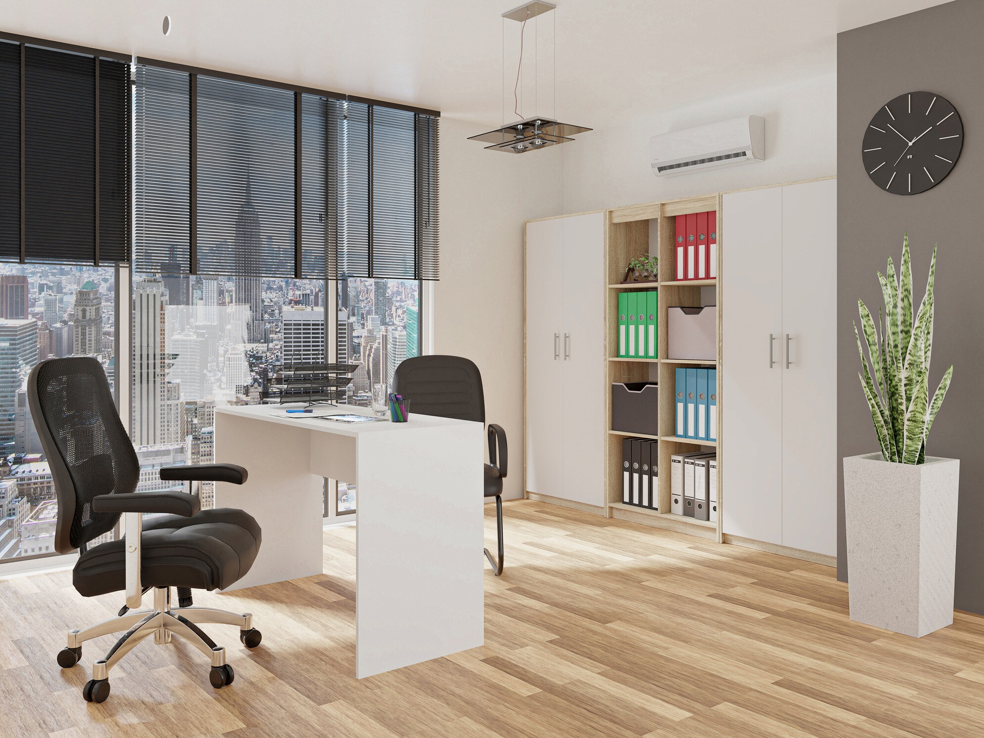 Polica Mandeville 196 (Sonoma hrast + Belo)