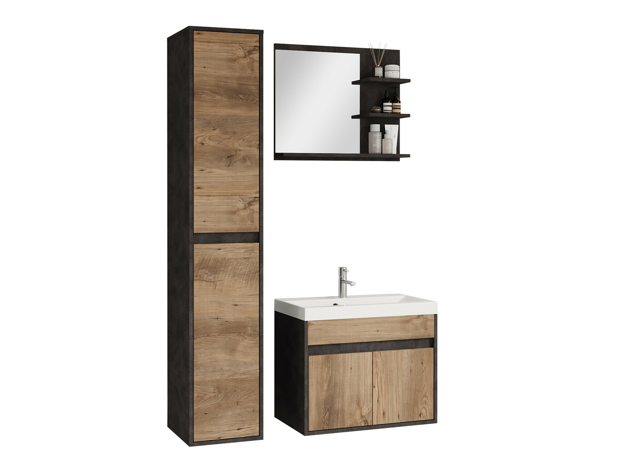 Set za kupatilo Sarasota 168 (Matera siva + Kesten)