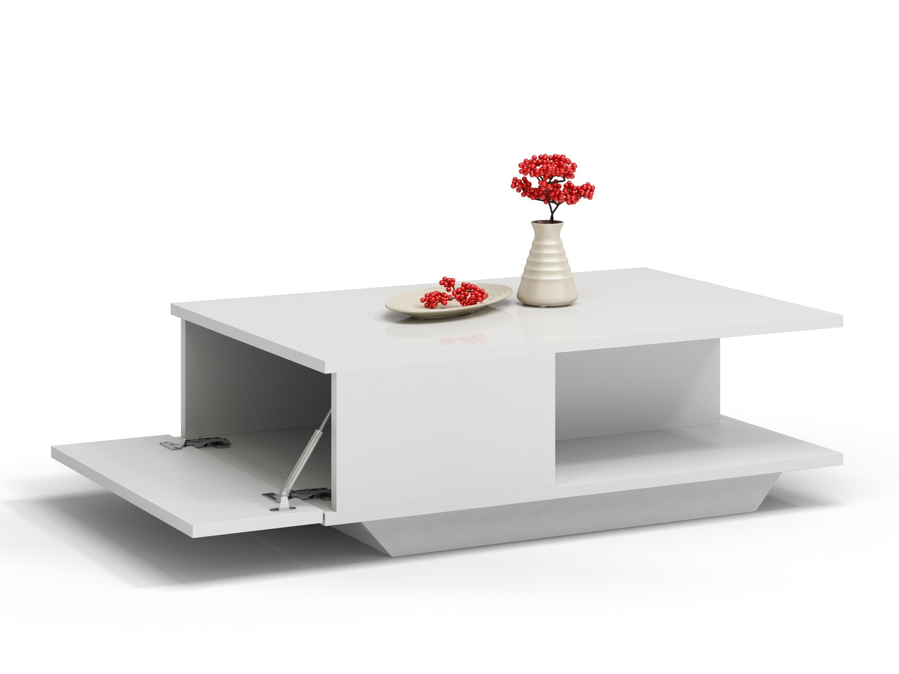 Stočić za kafu Mandeville 205 (Belo + Sjajno belo)