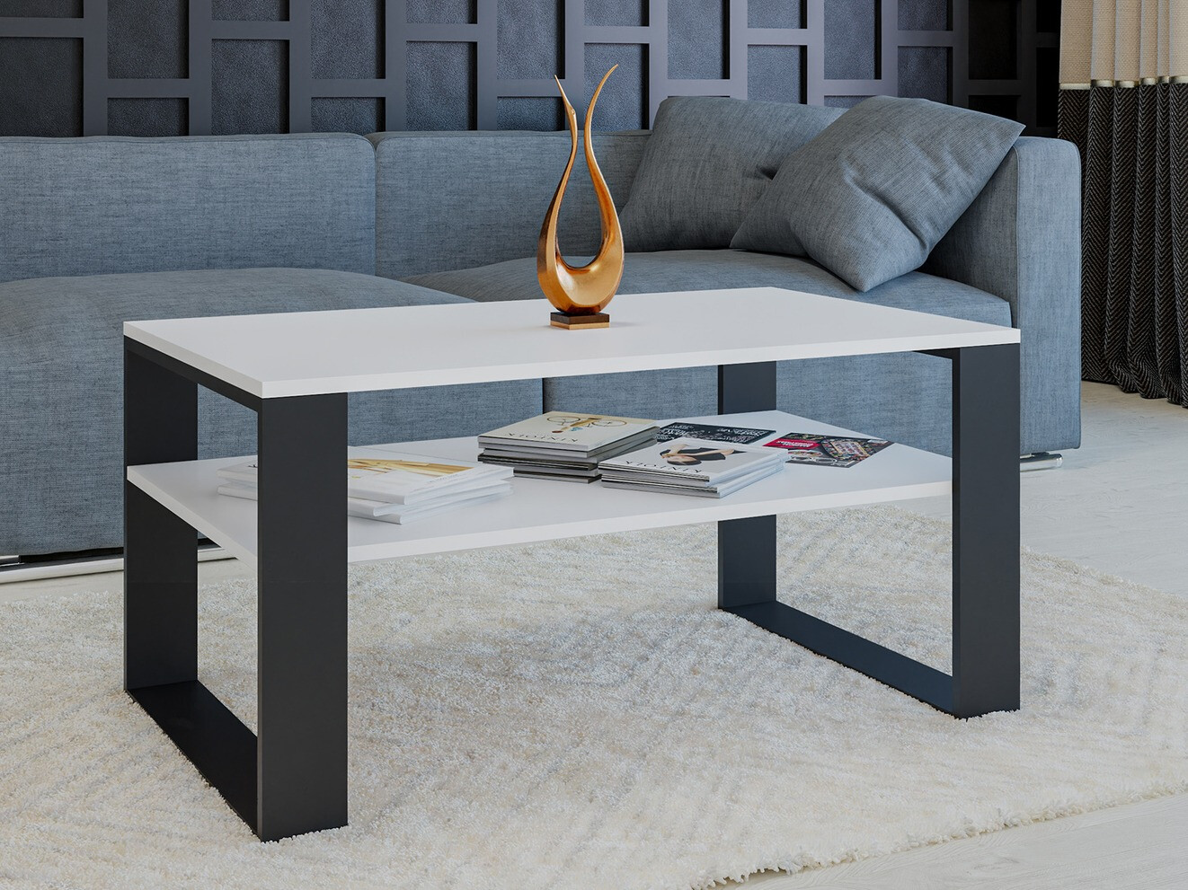 Stočić za kafu Mandeville 208 (Belo + Crno)