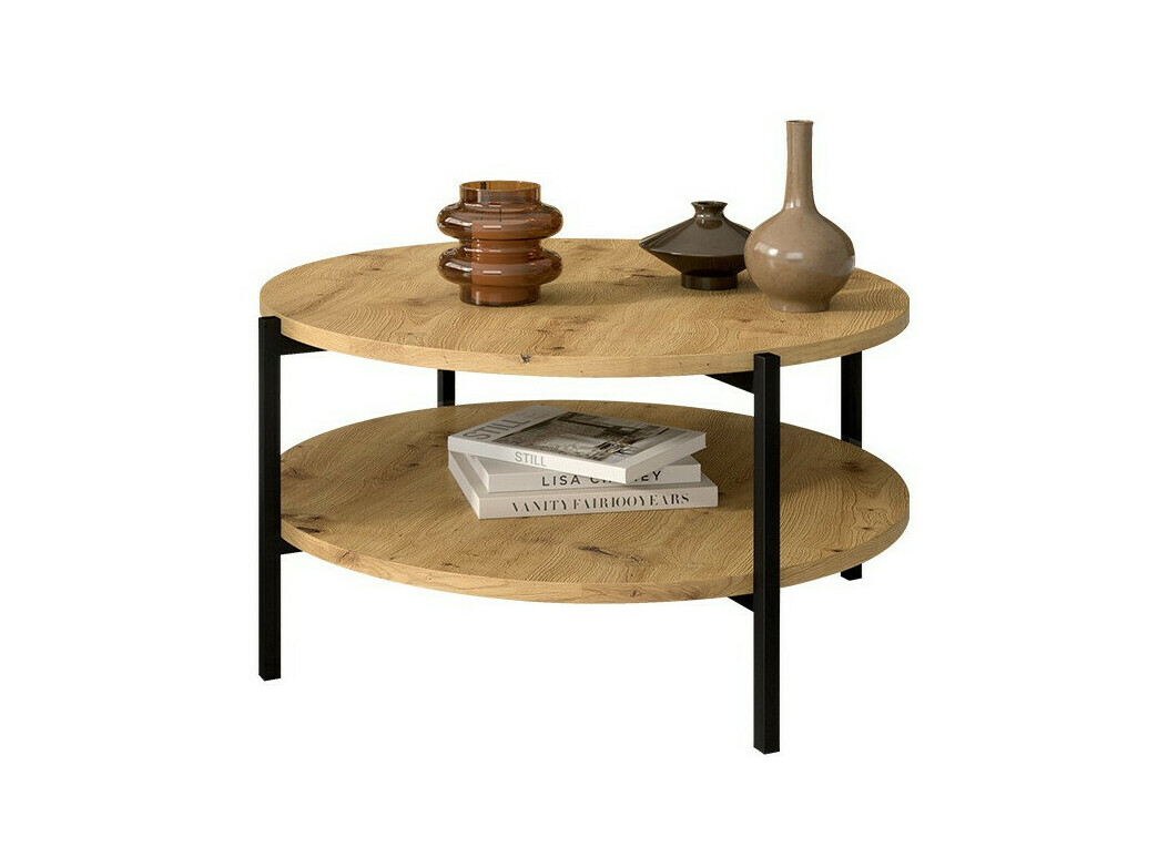 Stočić za kafu Providence 181 (Artisan hrast + Crno)