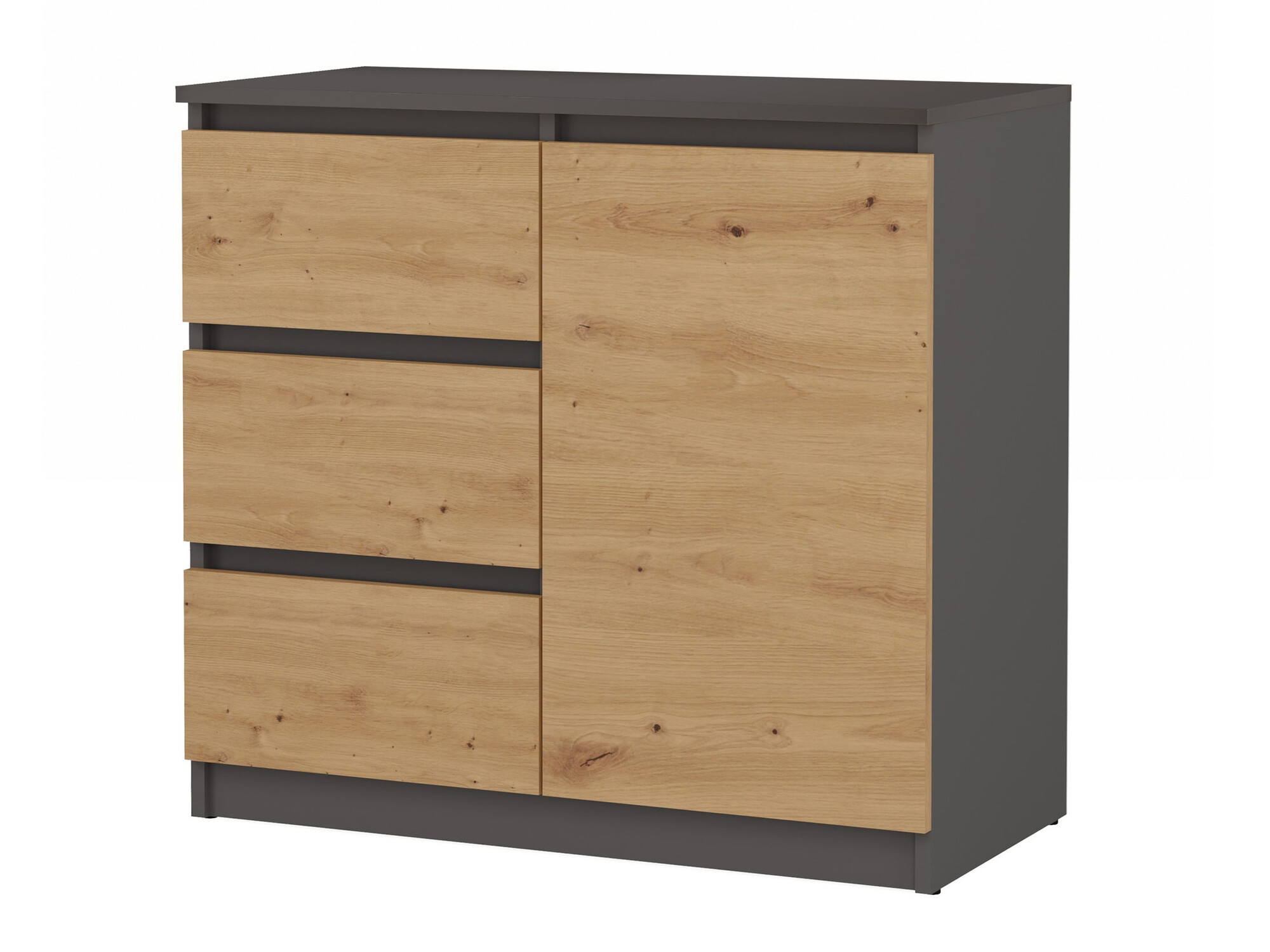 Komoda Elbvelu 110 (Antricit (ugalj) + Zanatski hrast)