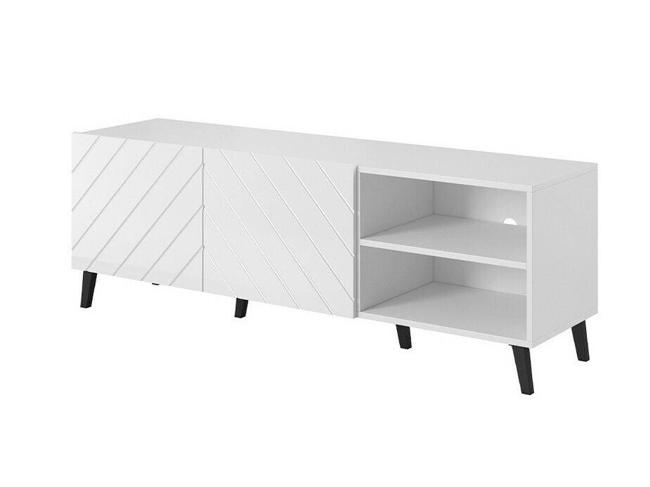TV komoda Charlotte 144 (Belo + Sjajno belo)