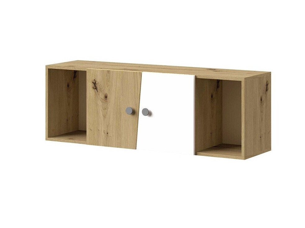 Zidni ormarić Almira 112 (Zanatski hrast + Belo + Sivo)