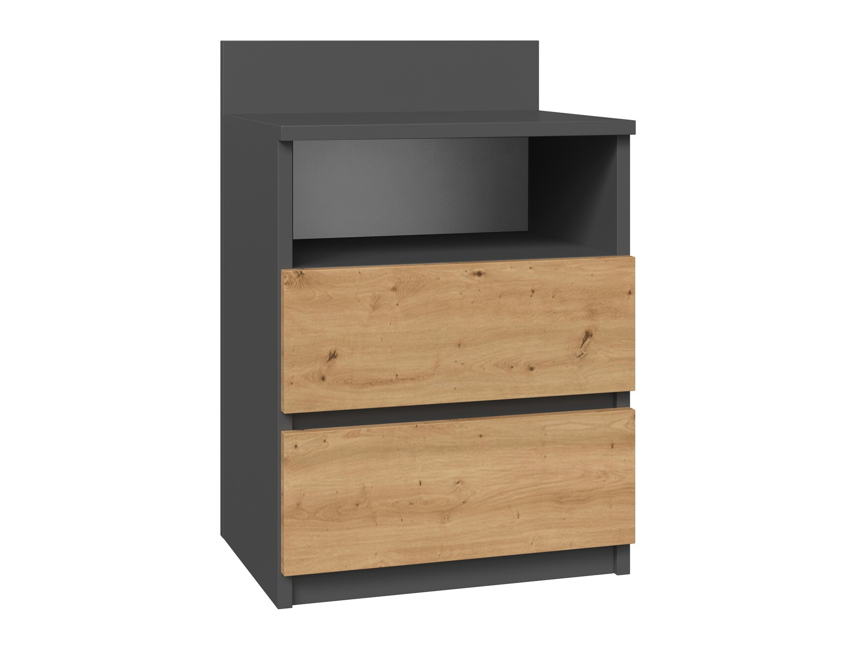 Noćni ormarić Elbvelu 119 (Antracit + Artisan hrast)