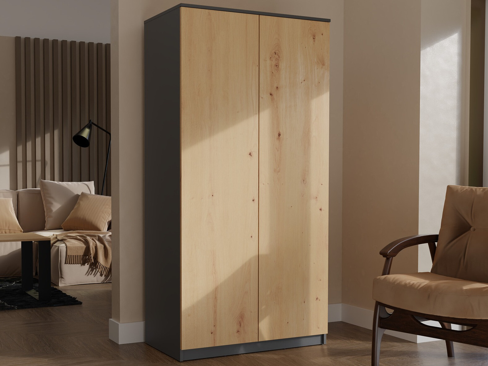 Ormar Elbvelu 117 (Antricit (ugalj) + Zanatski hrast)