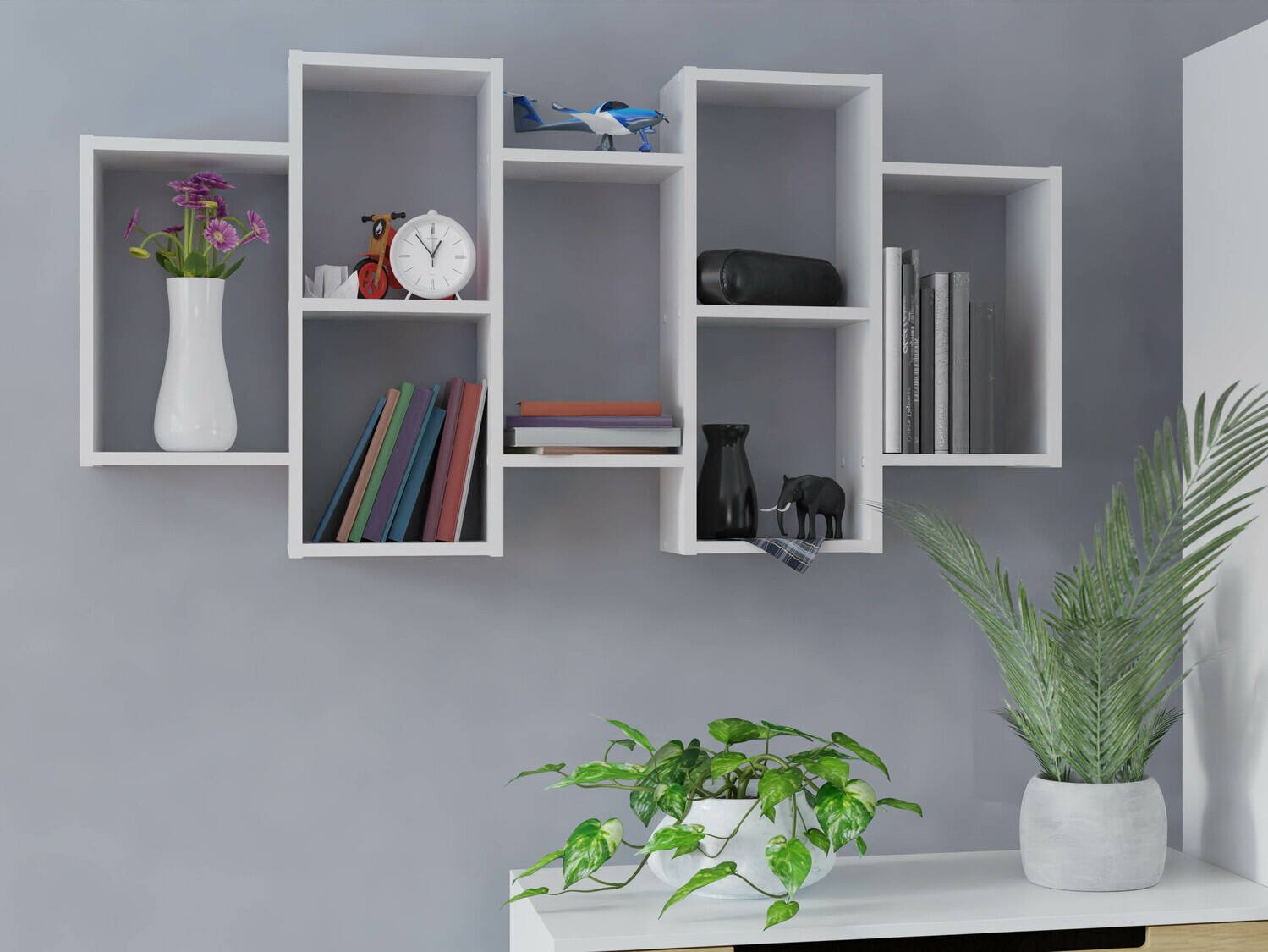 Zidna polica Mandeville 226 (Belo)