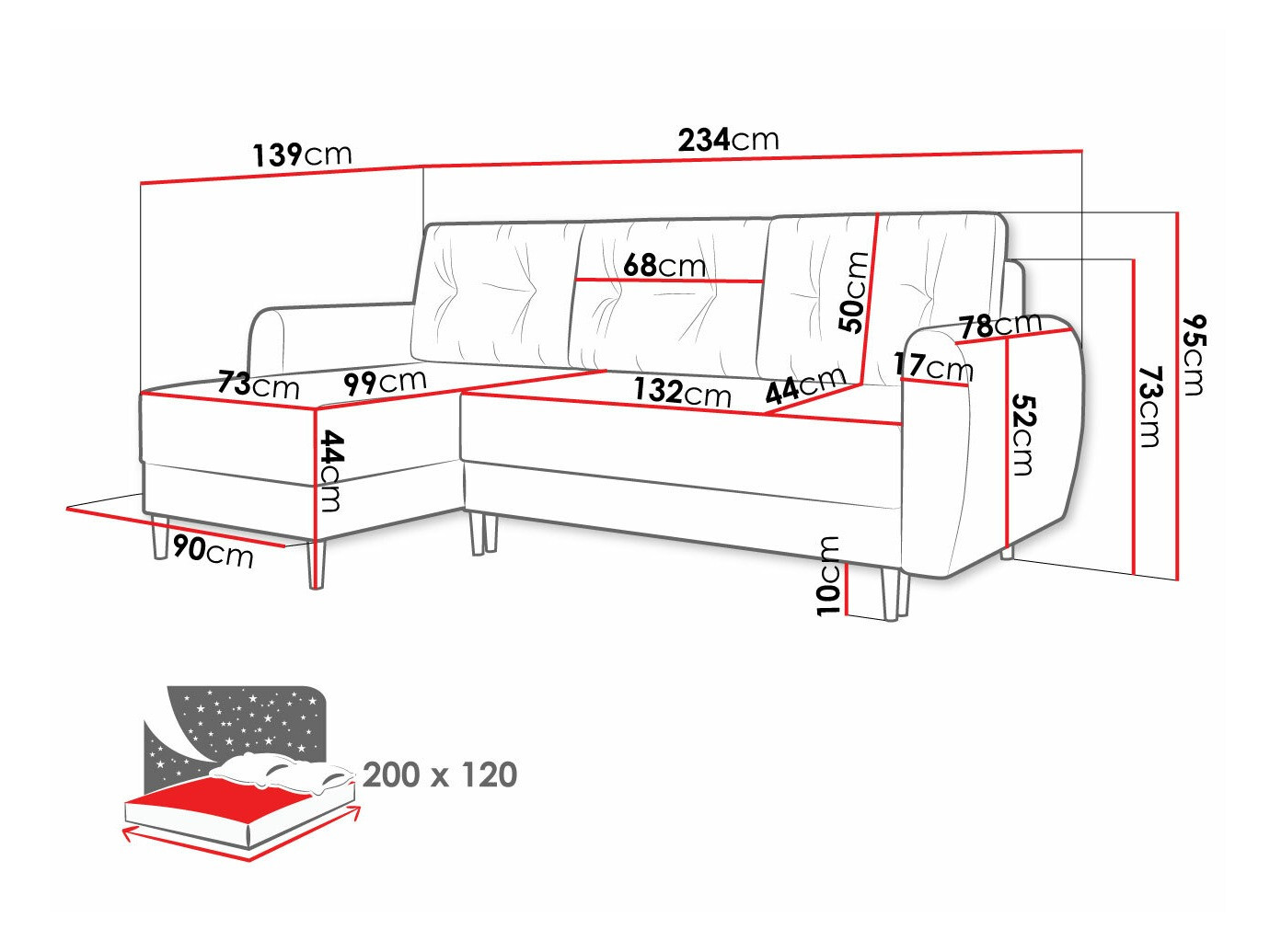 Ugaona sofa Memphis 109 (Itaka 11)
