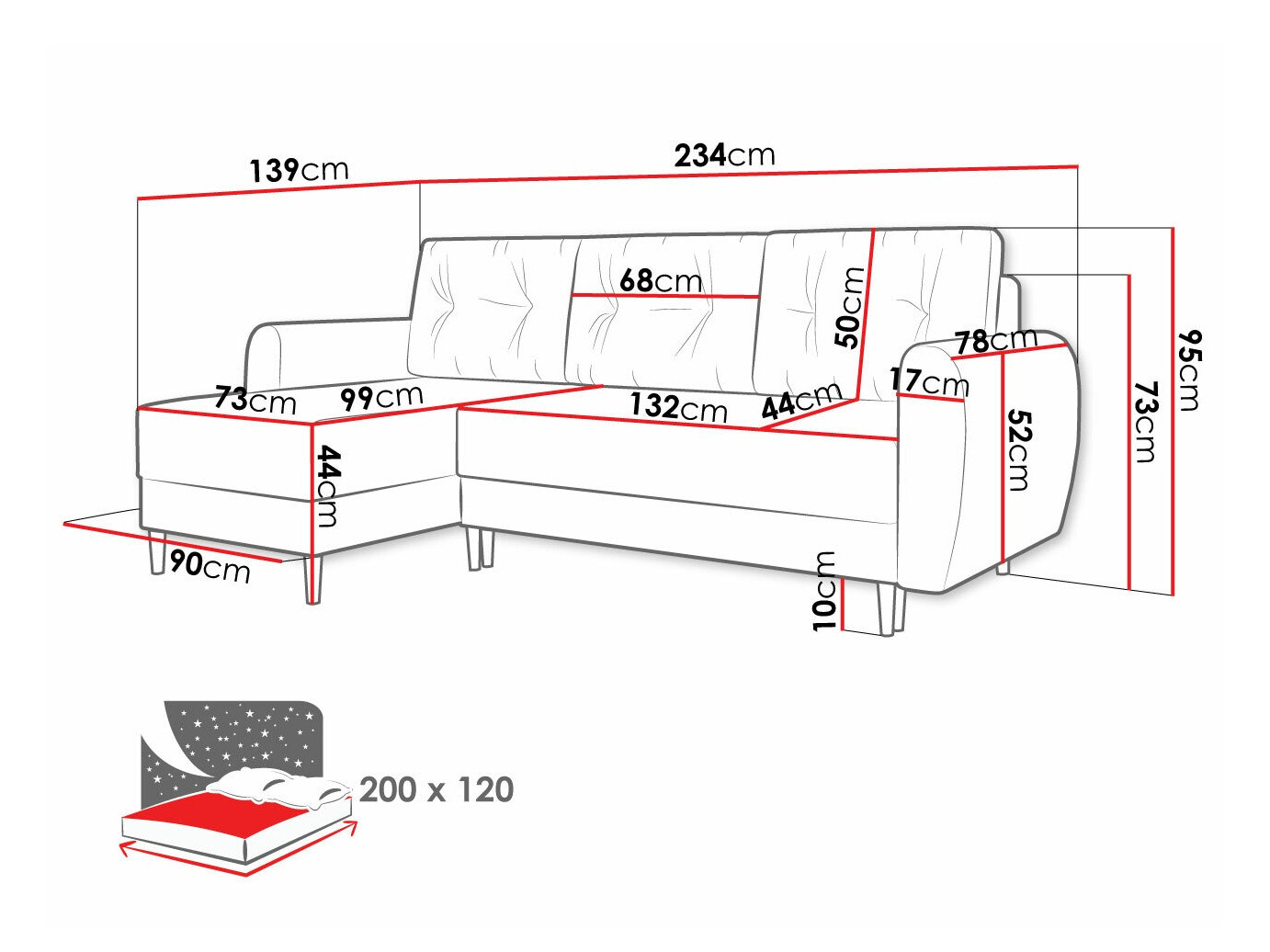 Ugaona sofa Memphis 109 (Itaka 14)