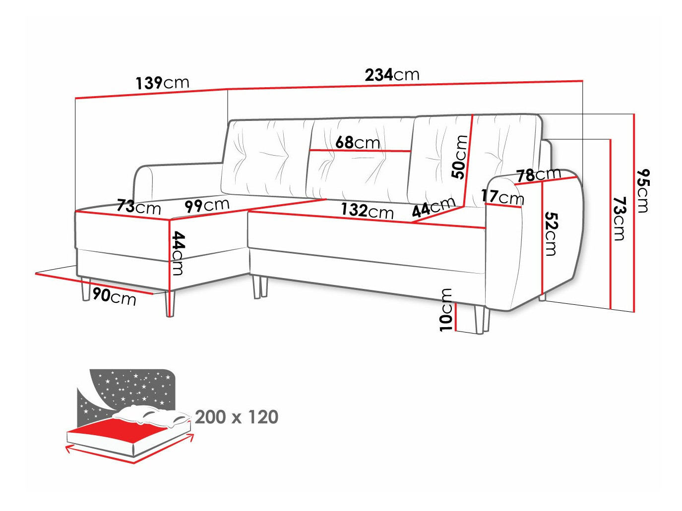 Ugaona sofa Memphis 109 (Itaka 16)
