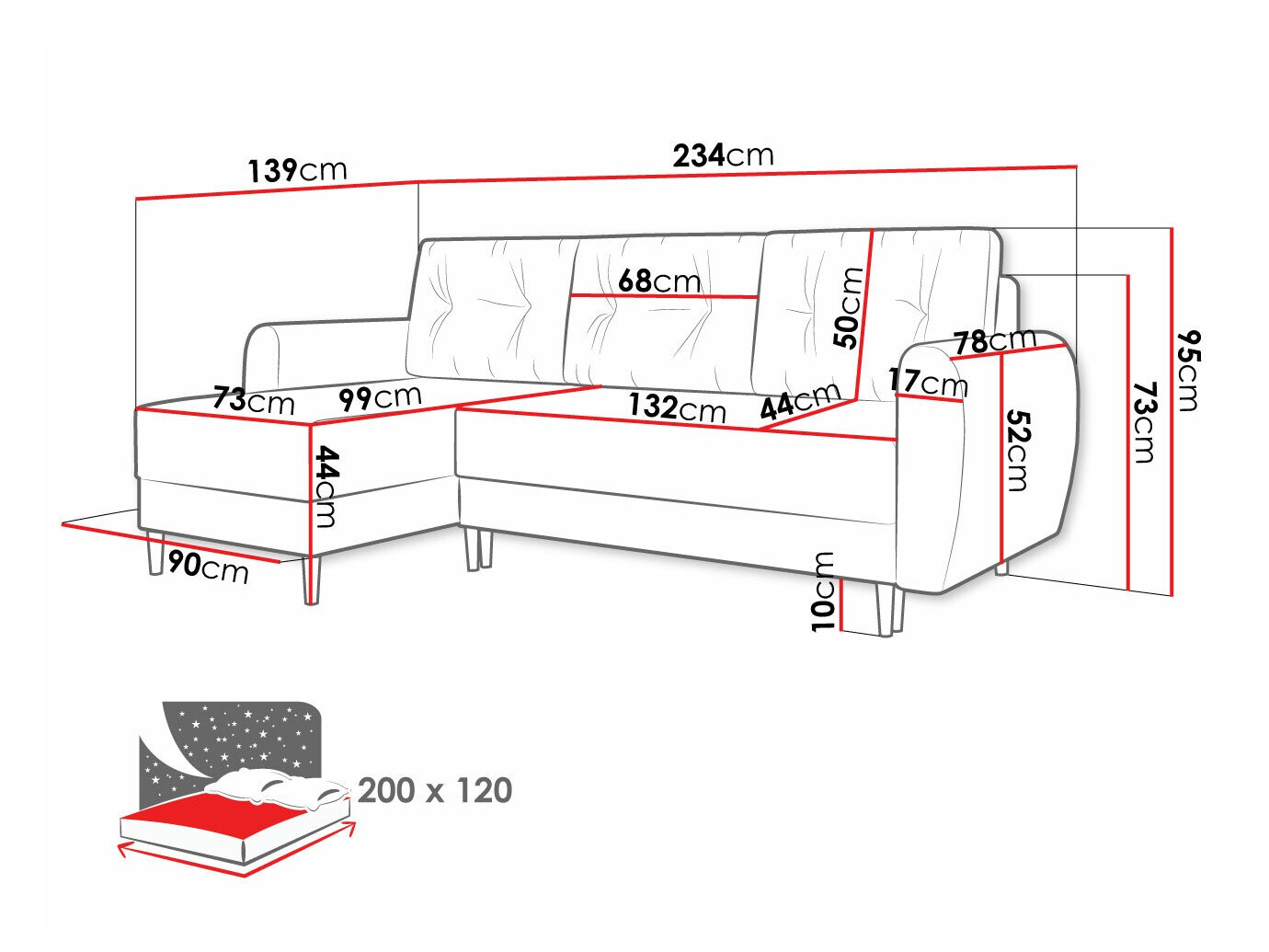 Ugaona sofa Memphis 109 (Itaka 33)