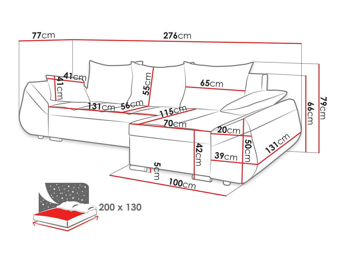 Ugaona sofa Memphis 111 (Tornado 15 + Tornado 34)