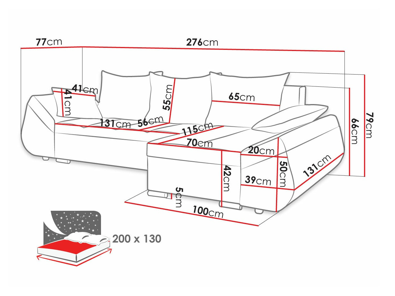 Ugaona sofa Memphis 111 (Tornado 16 + Tornado 81)