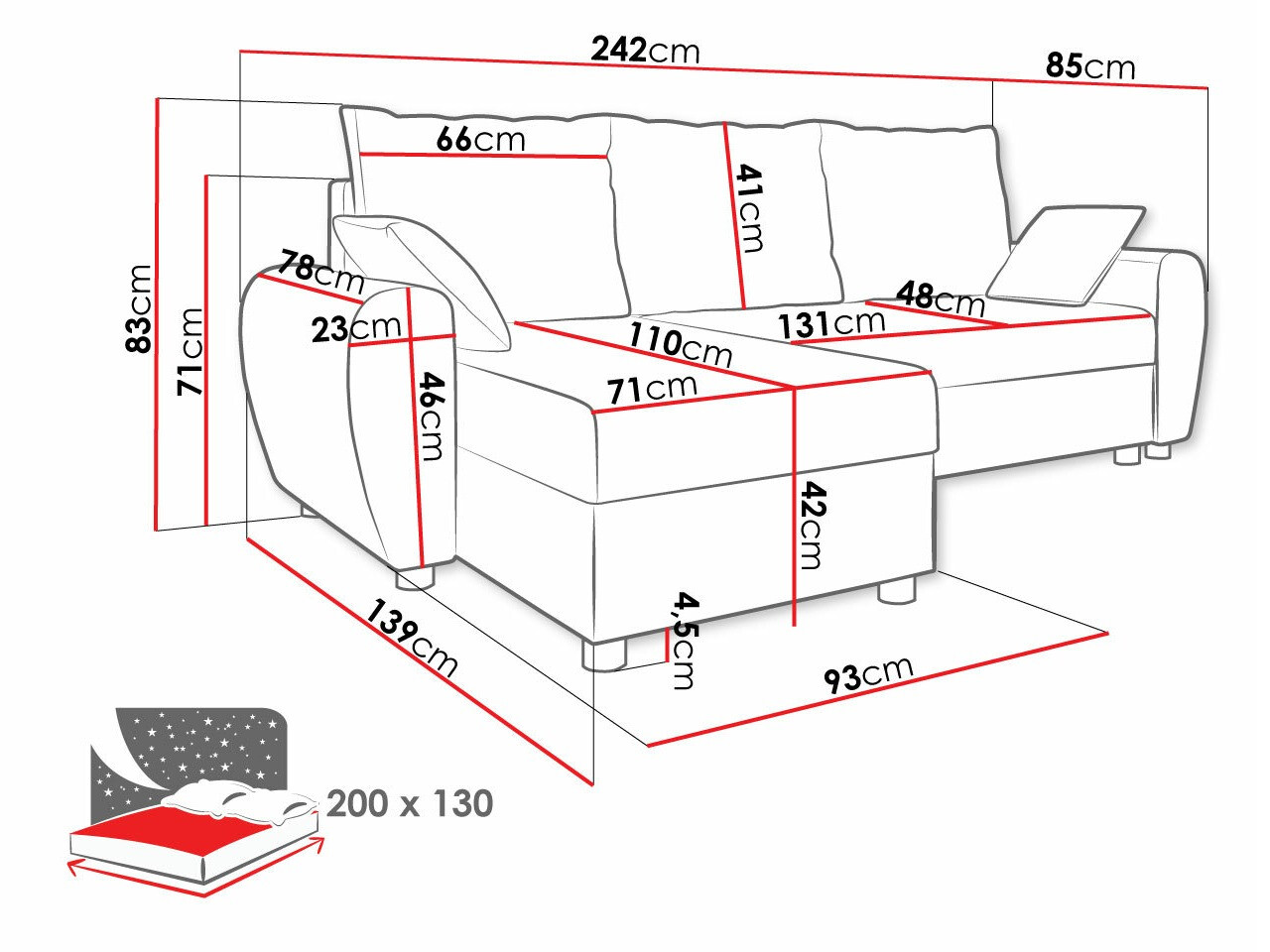 Ugaona sofa Memphis 123 (Lux 25)