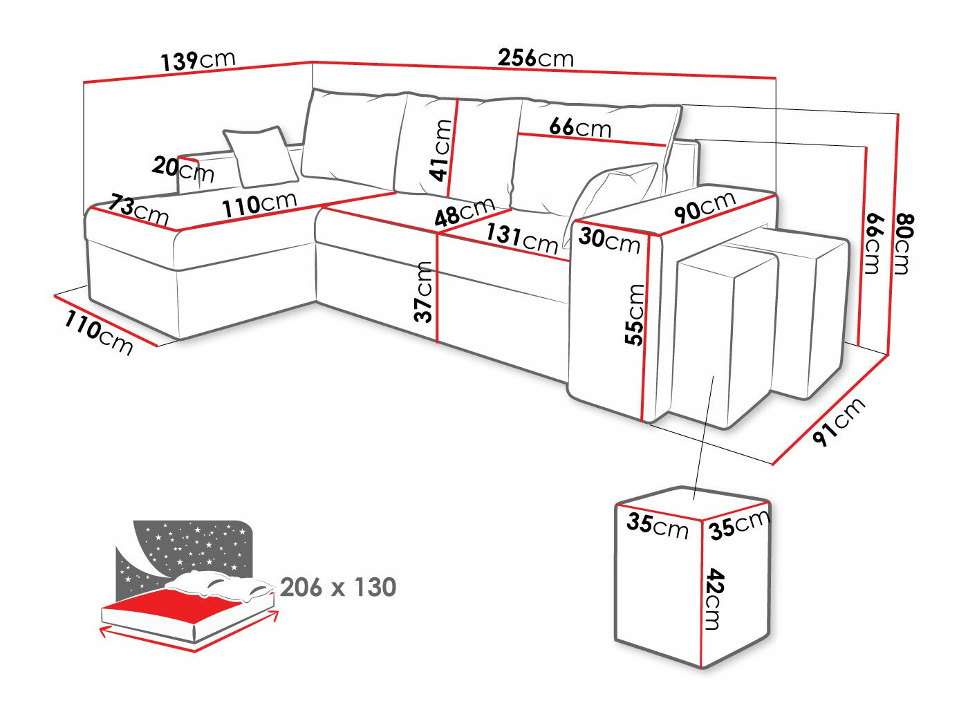 Ugaona sofa Memphis 124 (Mikrofaza 09 + Mikrofaza 10)