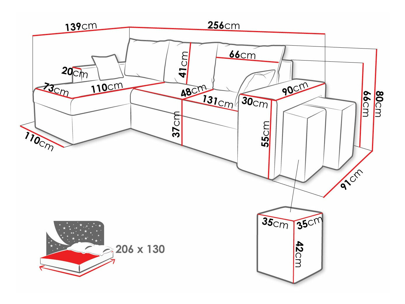 Ugaona sofa Memphis 124 (Mikrofaza 22 + Mikrofaza 15)