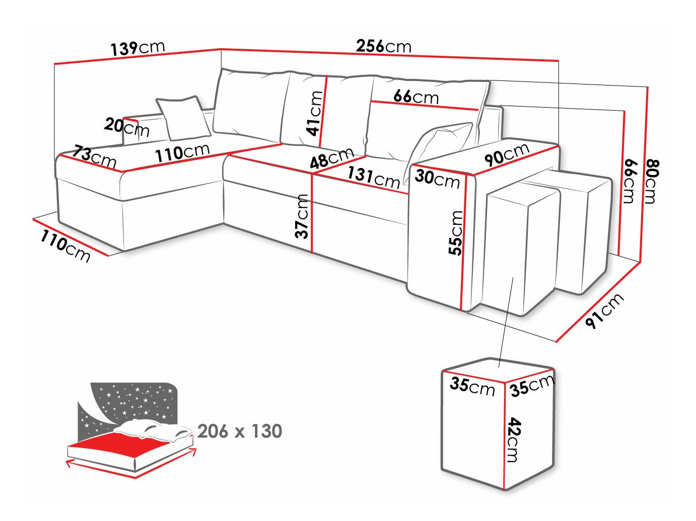 Ugaona sofa Memphis 124 (Mikrofaza 36 + Mikrofaza 14)