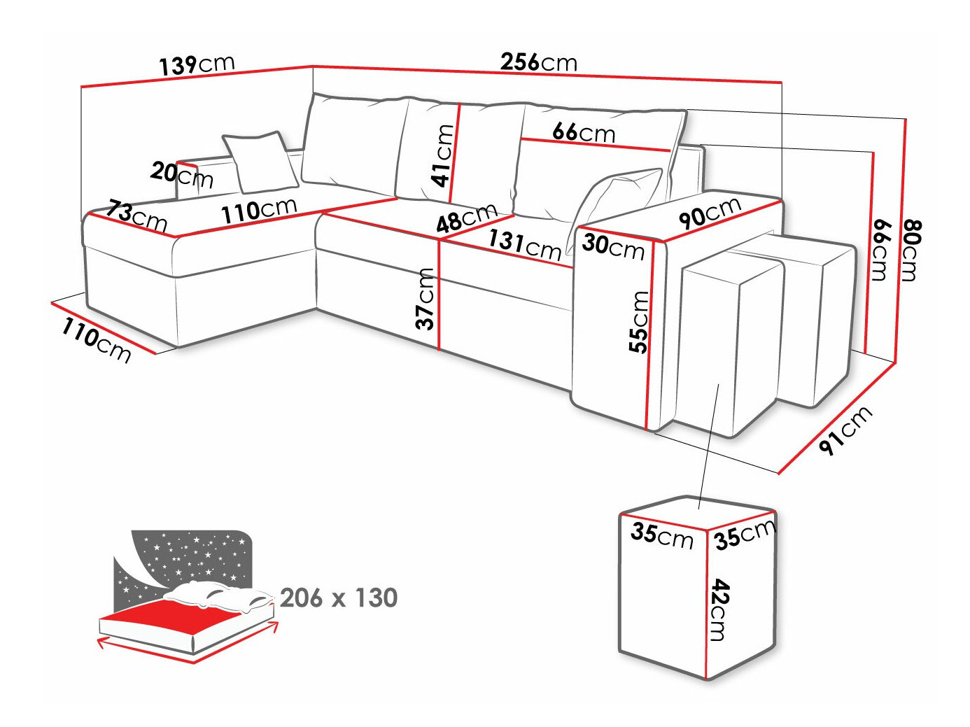 Ugaona sofa Memphis 138 (Poso 01)