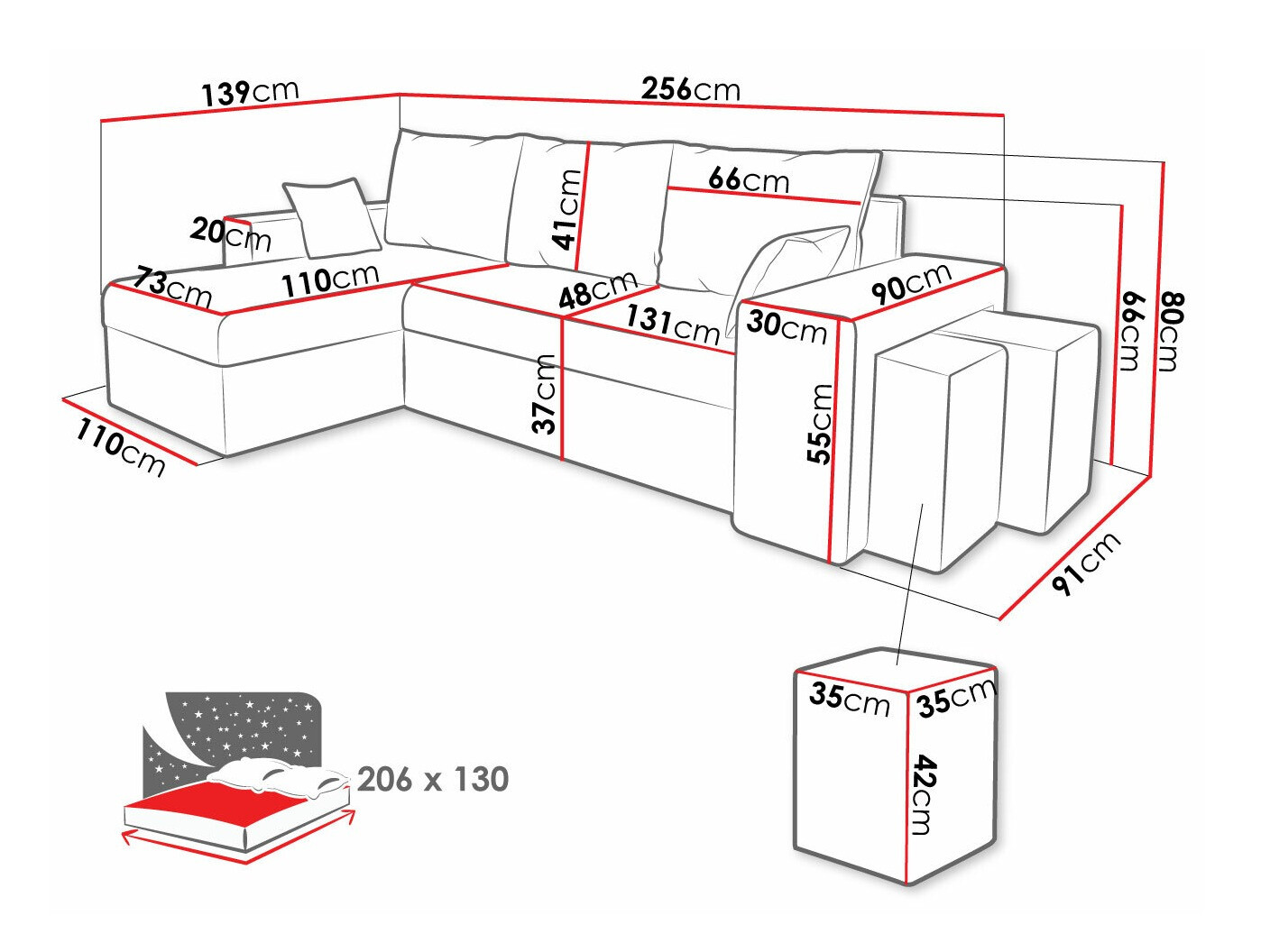 Ugaona sofa Memphis 138 (Poso 05)