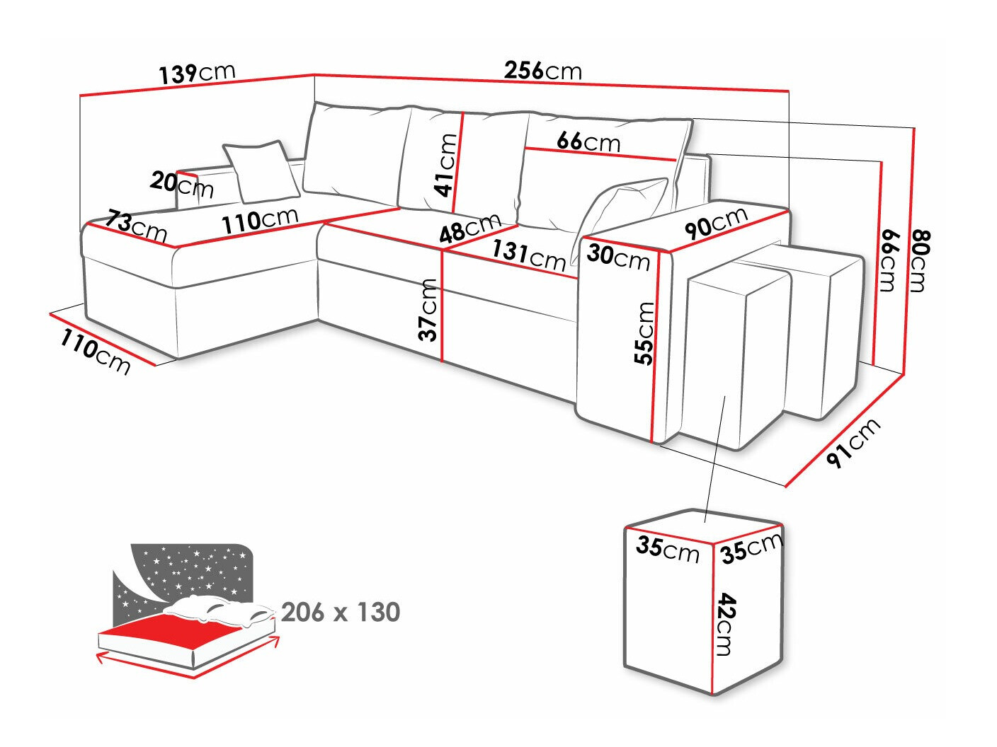 Ugaona sofa Memphis 138 (Poso 14)