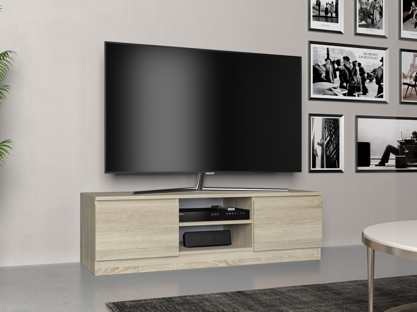 TV komoda Elbvelu 123 (Sonoma hrast)