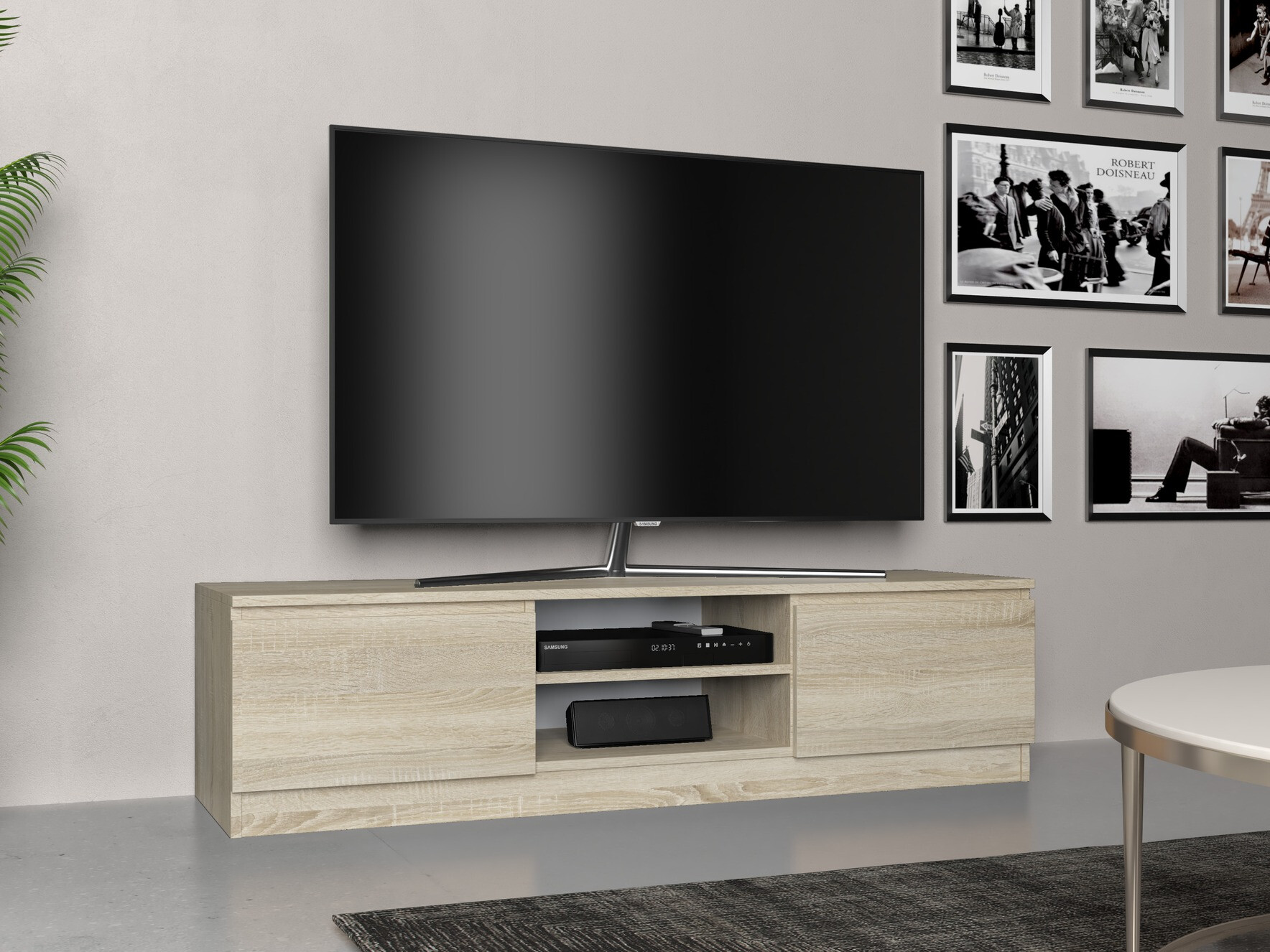 TV komoda Elbvelu 125 (Sonoma hrast)
