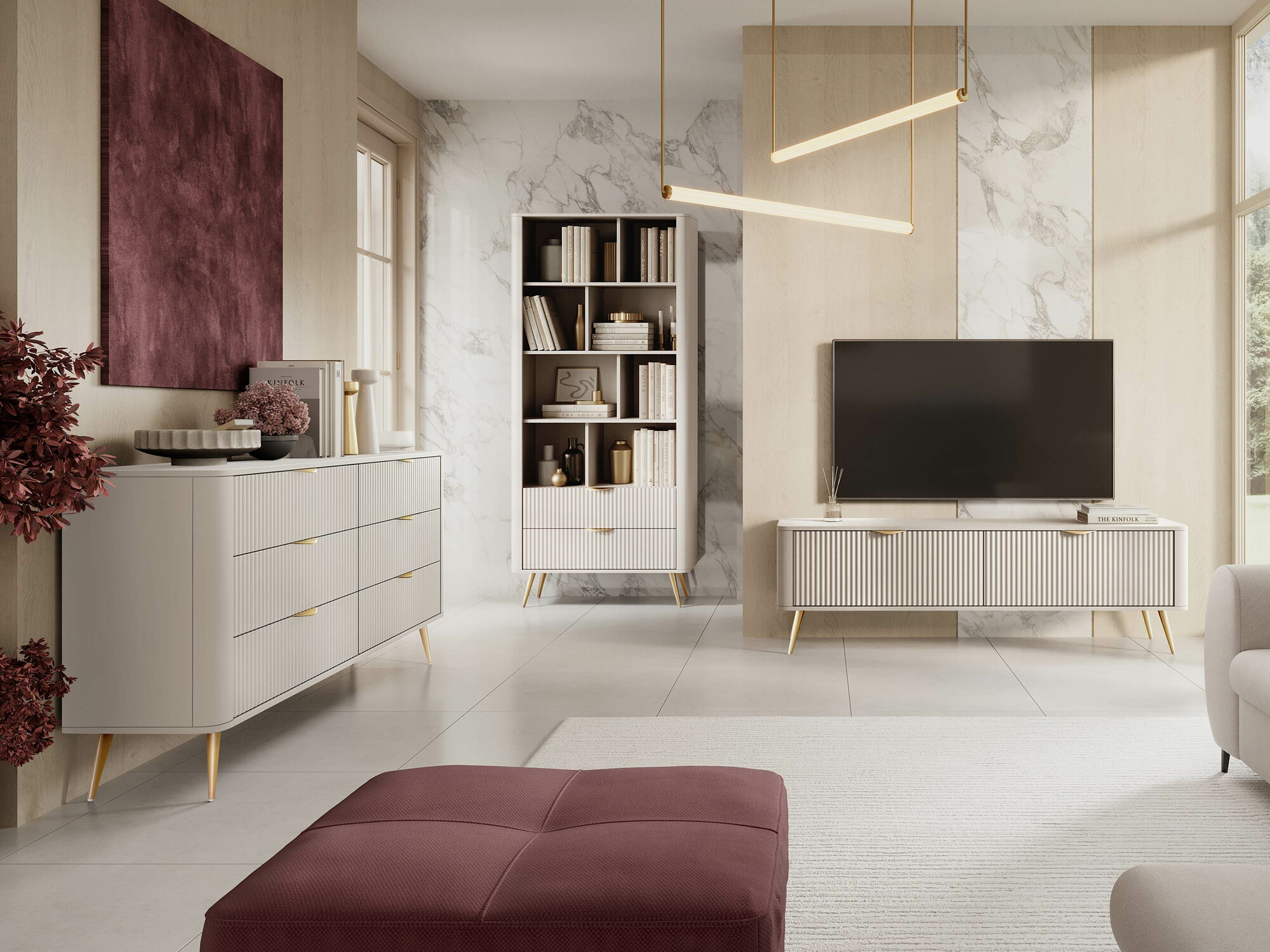 Set za dnevnu sobu Versoe 109 (Bež)