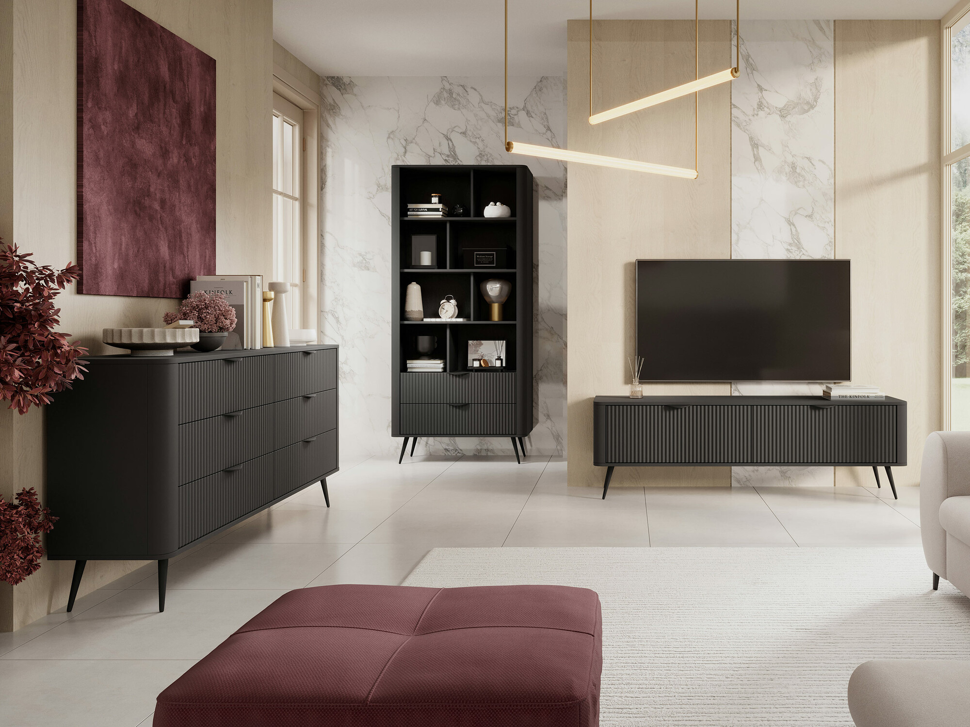 Set za dnevnu sobu Versoe 109 (Graphite)