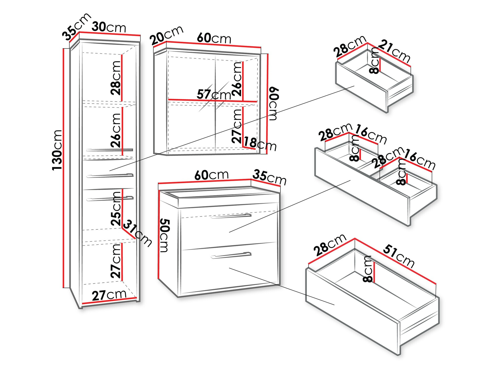 Set za kupatilo Sarasota 173 (Вотан храст)